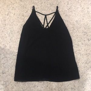 Strappy black tank top